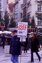 旧市街広場、ジャズコンサートの客引き